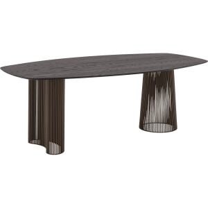 Goossens Excellent Eettafel Uniek, Semi ovaal 220 x 120 cm