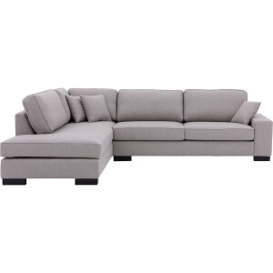 Goossens Bank Saltillo grijs, stof, 3-zits, stijlvol landelijk