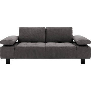 Goossens Bank Alvin grijs, stof, 3-zits, modern design