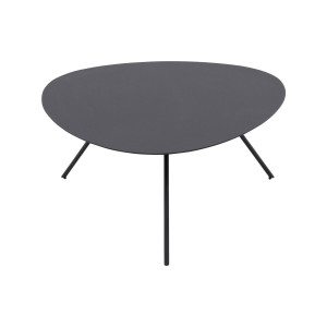 Goossens Salontafel Olivia organisch, metaal zwart, modern design, 73 x 35 x 73 cm