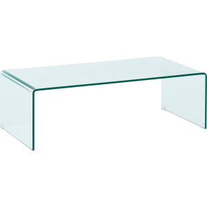 Goossens Basic Salontafel Imagine rechthoekig, glas transparant, modern design, 110 x 35 x 55 cm