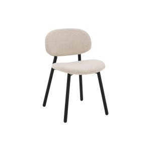 Goossens Basic Stoel Change wit stof leuning, modern design