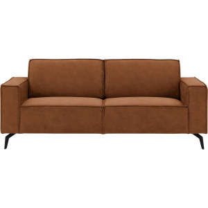 Goossens Hoekbank Hercules bruin, microvezel, 2,5-zits, modern design