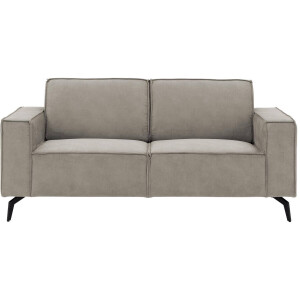 Goossens Hoekbank Hercules grijs, microvezel, 2-zits, modern design