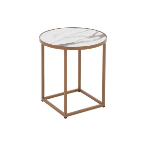 Goossens Salontafel Livia rond, hpl zwart, modern design, 41 x 42 x 41 cm