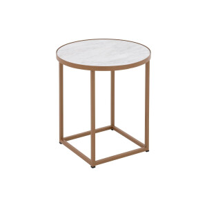 Goossens Salontafel Livia rond, hpl roze, modern design, 41 x 42 x 41 cm