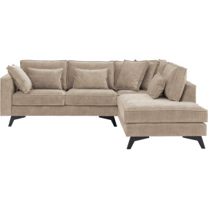 Goossens Bank Chambre beige, stof, 2-zits, elegant chic met ligelement rechts