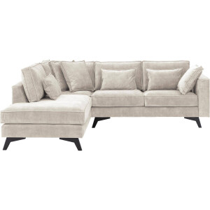 Goossens Bank Chambre bruin, stof, 2-zits, elegant chic met ligelement links