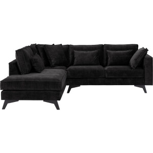 Goossens Bank Chambre grijs, stof, 2-zits, elegant chic met ligelement links