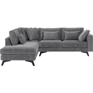 Goossens Bank Chambre grijs, stof, 2,5-zits, elegant chic met ligelement links