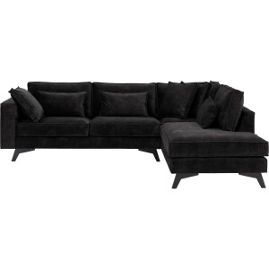 Goossens Bank Chambre grijs, stof, 3-zits, elegant chic met ligelement rechts