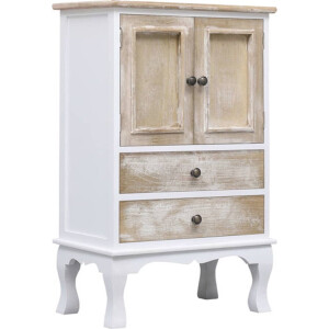 vidaXL - Ladekast - 50x30x80 - cm - hout - wit
