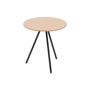 Goossens Salontafel Bo rond, hout eiken wit, modern design, 40 x 42 x 40 cm