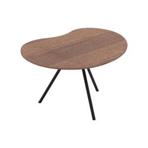 Goossens Salontafel Saya organisch, hout eiken donker bruin, modern design, 61 x 33 x 49 cm