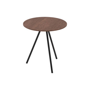 Goossens Salontafel Bo rond, hout eiken donker bruin, modern design, 40 x 42 x 40 cm