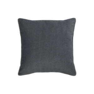 Kave Home Kave Home Woon Accessoires Alcara, Kussenhoes alcara zwart met grijze rand 45 x 45 cm