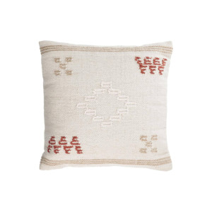 Kave Home Kave Home Woon Accessoires Bibiana, Kussenhoes bibiana met beige, geel en terracotta prints van wol en katoen 45 x 45 cm