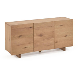 Kave Home Kave Home Dressoir Rasha, Rasha 3-deurs dressoir in eikenfineer met natuurlijke afwerking, 150 x 71 cm (mtk0122)