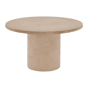 Goossens Salontafel Stone rond, beton grijs, urban industrieel, 70 x 40 x 70 cm