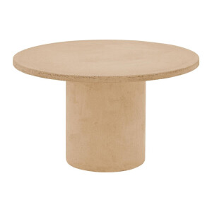 Goossens Salontafel Stone rond, beton beige, urban industrieel, 70 x 40 x 70 cm