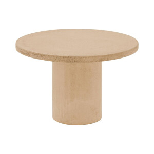 Goossens Salontafel Stone rond, beton beige, urban industrieel, 50 x 31 x 50 cm