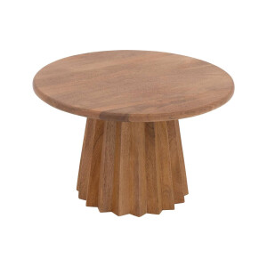 Goossens Salontafel Felicia rond, hout mango bruin,, 60 x 37 x 60 cm