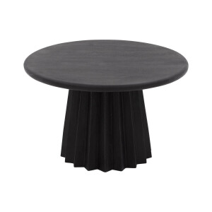 Goossens Salontafel Felicia rond, hout mango zwart,, 60 x 37 x 60 cm