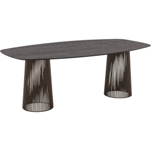 Goossens Excellent Eettafel Uniek, Semi ovaal 220 x 120 cm