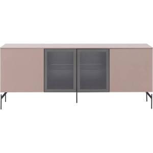 Goossens Excellent Dressoir Fame, 4 deuren staand (2 dichte deuren, 2 midden glasdeuren)