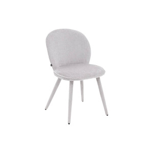 Goossens Eetkamerstoel Svend lichtgrijs stof leuning,