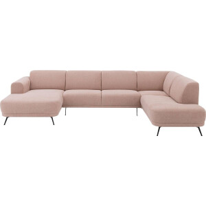 Goossens Bank Shallow roze, stof, stijlvol landelijk