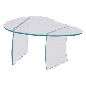 Goossens Salontafel Oydis organisch, glas transparant,, 70 x 34 x 50 cm