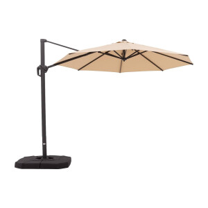 Goossens Parasol Svea, Zweefparasol 3x3 meter met voet