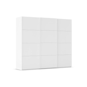 Goossens Excellent Kledingkast Finca Mat Glas, Slaapkamerkast 300 cm breed, 236 cm hoog, 3x 4 paneel glas schuifdeuren