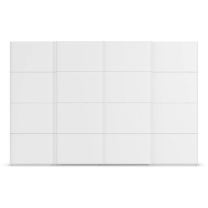 Goossens Excellent Kledingkast Finca Mat Sts, Slaapkamerkast 360 cm breed, 236 cm hoog, 4x 4 paneel glas schuifdeuren