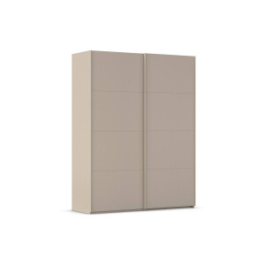Goossens Excellent Kledingkast Finca Mat Glas, Slaapkamerkast 160 cm breed, 236 cm hoog, 2x 4 paneel glas schuifdeuren