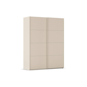 Goossens Excellent Kledingkast Finca Mat Glas, Slaapkamerkast 180 cm breed, 236 cm hoog, 2x 4 paneel glas schuifdeuren