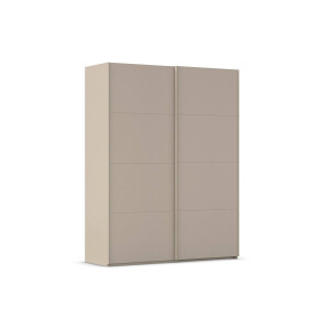 Goossens Excellent Kledingkast Finca Mat Glas, Slaapkamerkast 200 cm breed, 236 cm hoog, 2x 4 paneel glas schuifdeuren
