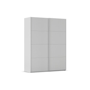 Goossens Excellent Kledingkast Finca Mat Glas, Slaapkamerkast 160 cm breed, 236 cm hoog, 2x 4 paneel glas schuifdeuren