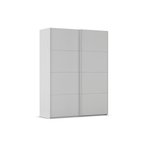Goossens Excellent Kledingkast Finca Mat Glas, Slaapkamerkast 180 cm breed, 236 cm hoog, 2x 4 paneel glas schuifdeuren