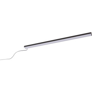 Goossens Kastverlichting Finish, Set 43 cm ledstrip geel licht met afstandbediening, zwart aluminium, , stijlvol landelijk