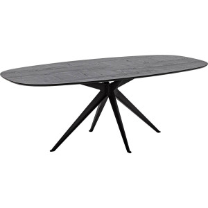 Goossens Eettafel Birgit, Semi ovaal 220 x 105 cm