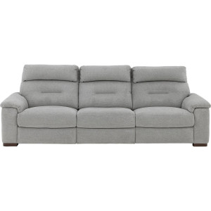 Goossens Bank Boris grijs, stof, 3,5-zits,