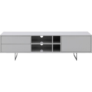 Goossens Basic Tv Meubel Vienna, 1 deur 2 laden 4 open vakken 42 cm diep