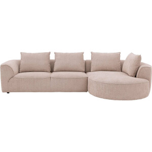 Goossens Bank Jada beige, stof, 2,5-zits, stijlvol landelijk