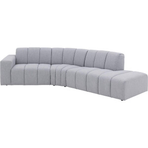 Goossens Bank Lewis grijs, stof, modern design