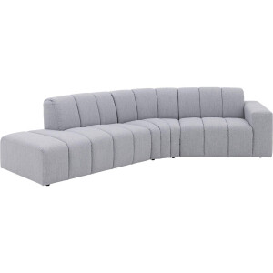 Goossens Bank Lewis grijs, stof, modern design