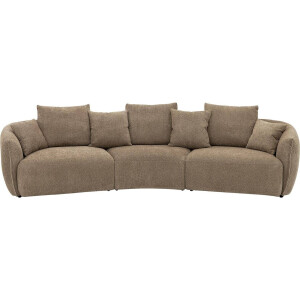 Goossens Bank Fay bruin, stof, 1,5-zits, stijlvol landelijk