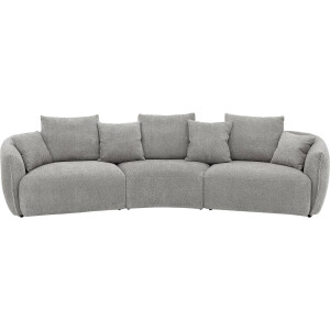 Goossens Bank Fay grijs, stof, 1,5-zits, stijlvol landelijk