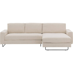 Goossens Bank Jorney wit, stof, 2,5-zits, elegant chic